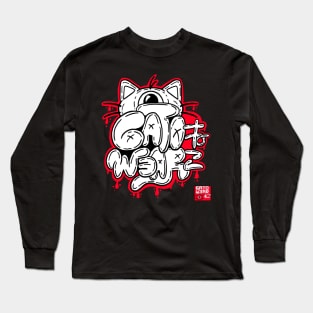 6AT0 Graffiti Tag (Monochrome) Long Sleeve T-Shirt